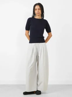 N°416 Noor Short Sleeve Knit Navy<Extreme Cashmere Fashion