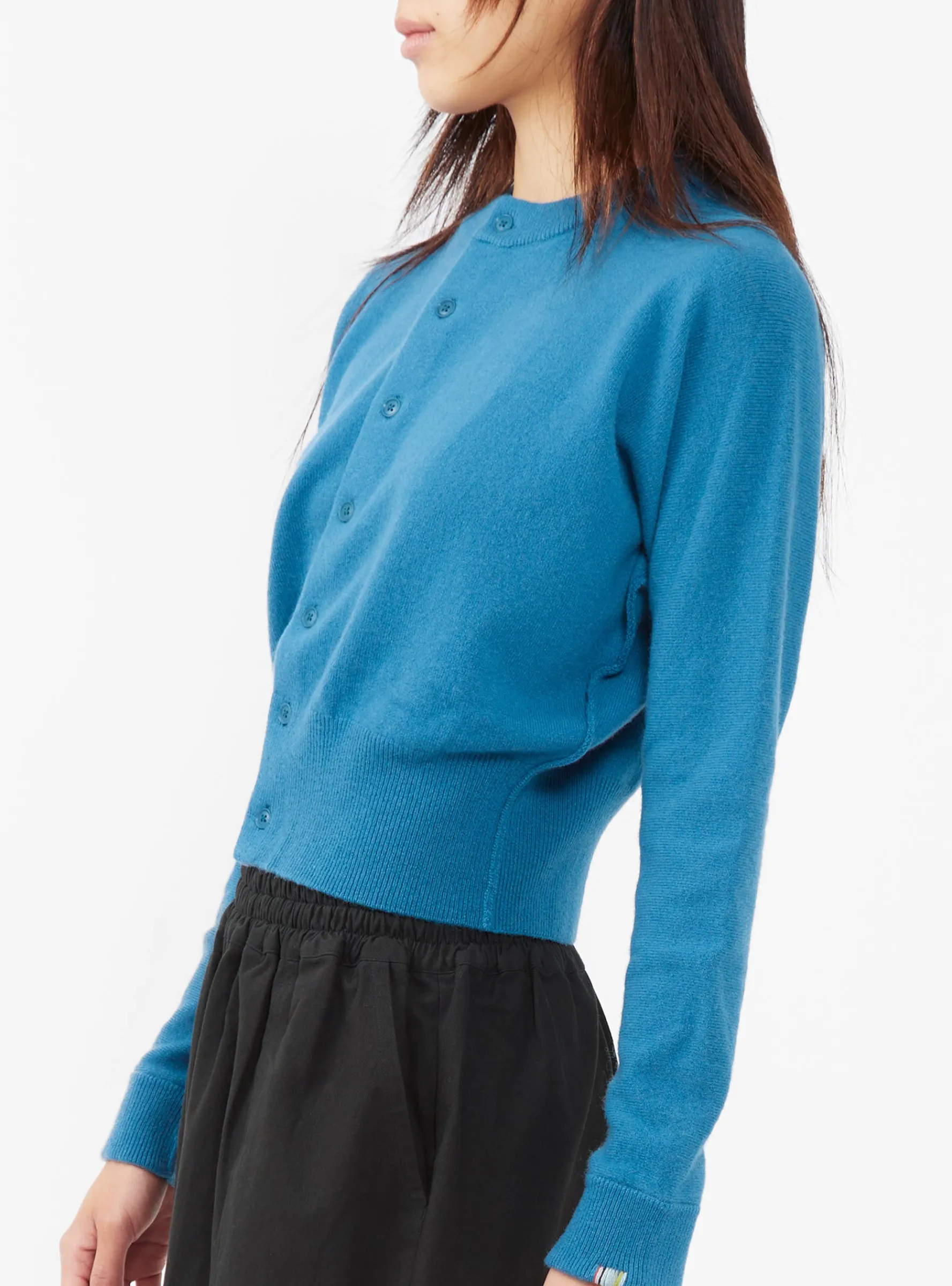 No.257 Blouson Cardigan Agua Blue<Extreme Cashmere Fashion