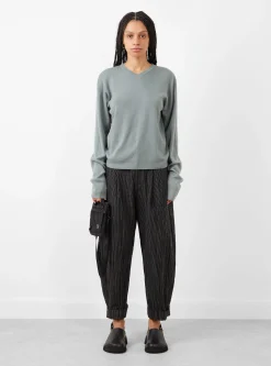 No.336 Ninety Pullover Sage<Extreme Cashmere Clearance
