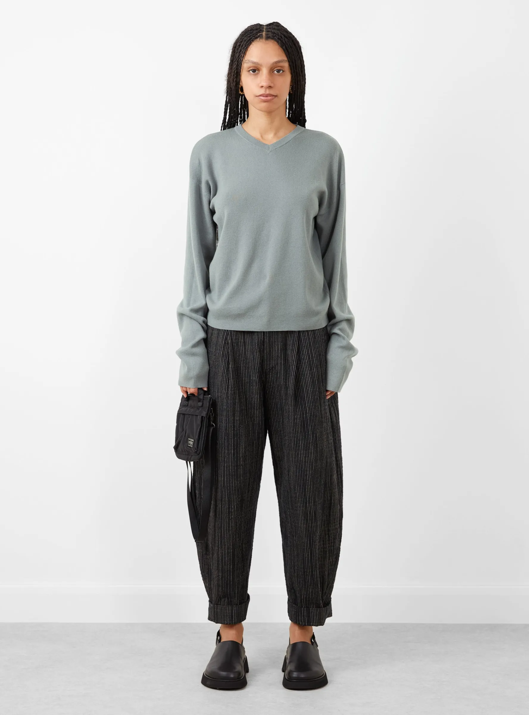 No.336 Ninety Pullover Sage<Extreme Cashmere Clearance