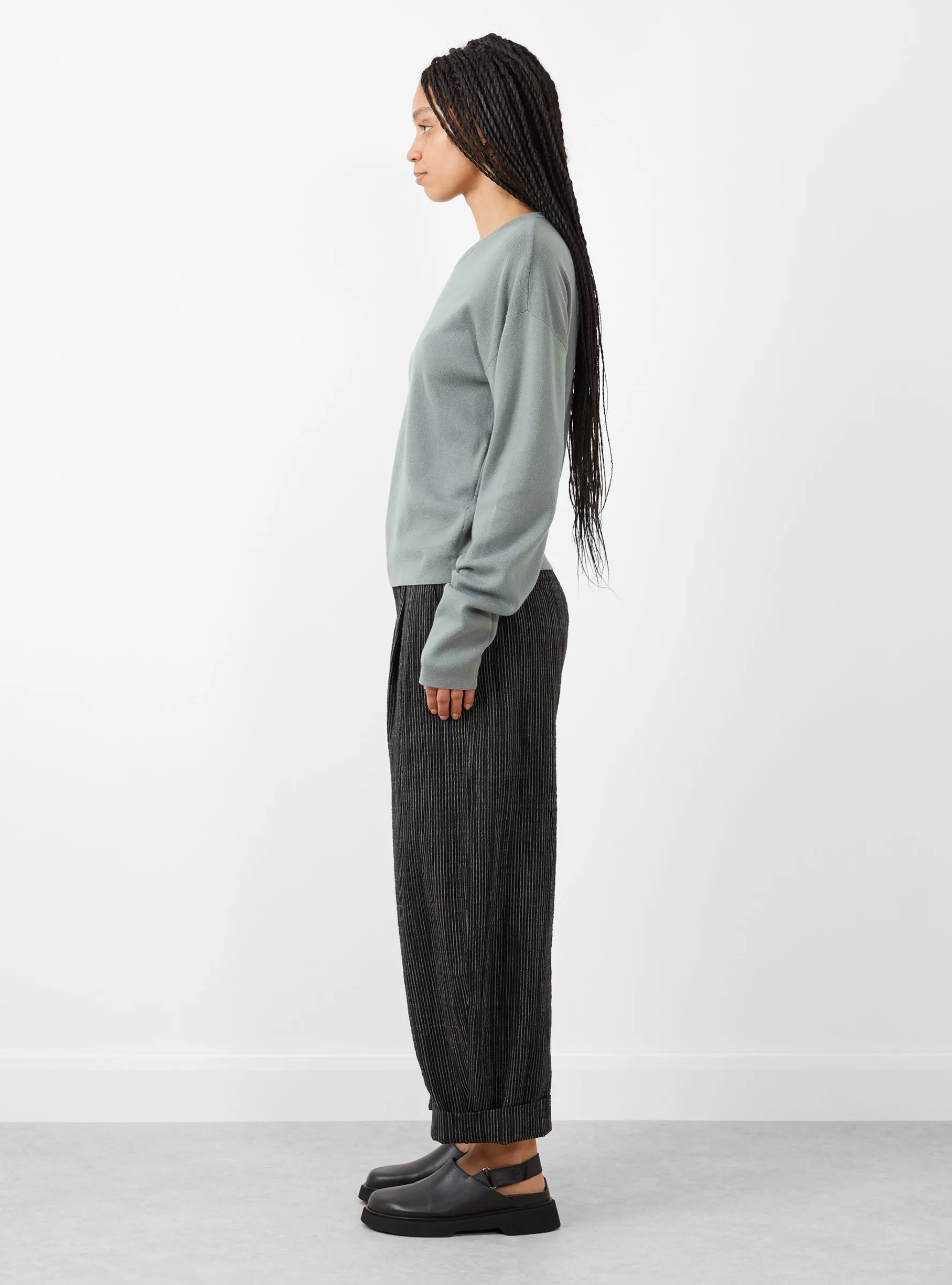 No.336 Ninety Pullover Sage<Extreme Cashmere Clearance