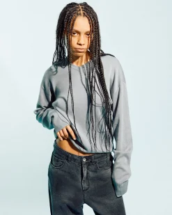 No.336 Ninety Pullover Sage<Extreme Cashmere Clearance