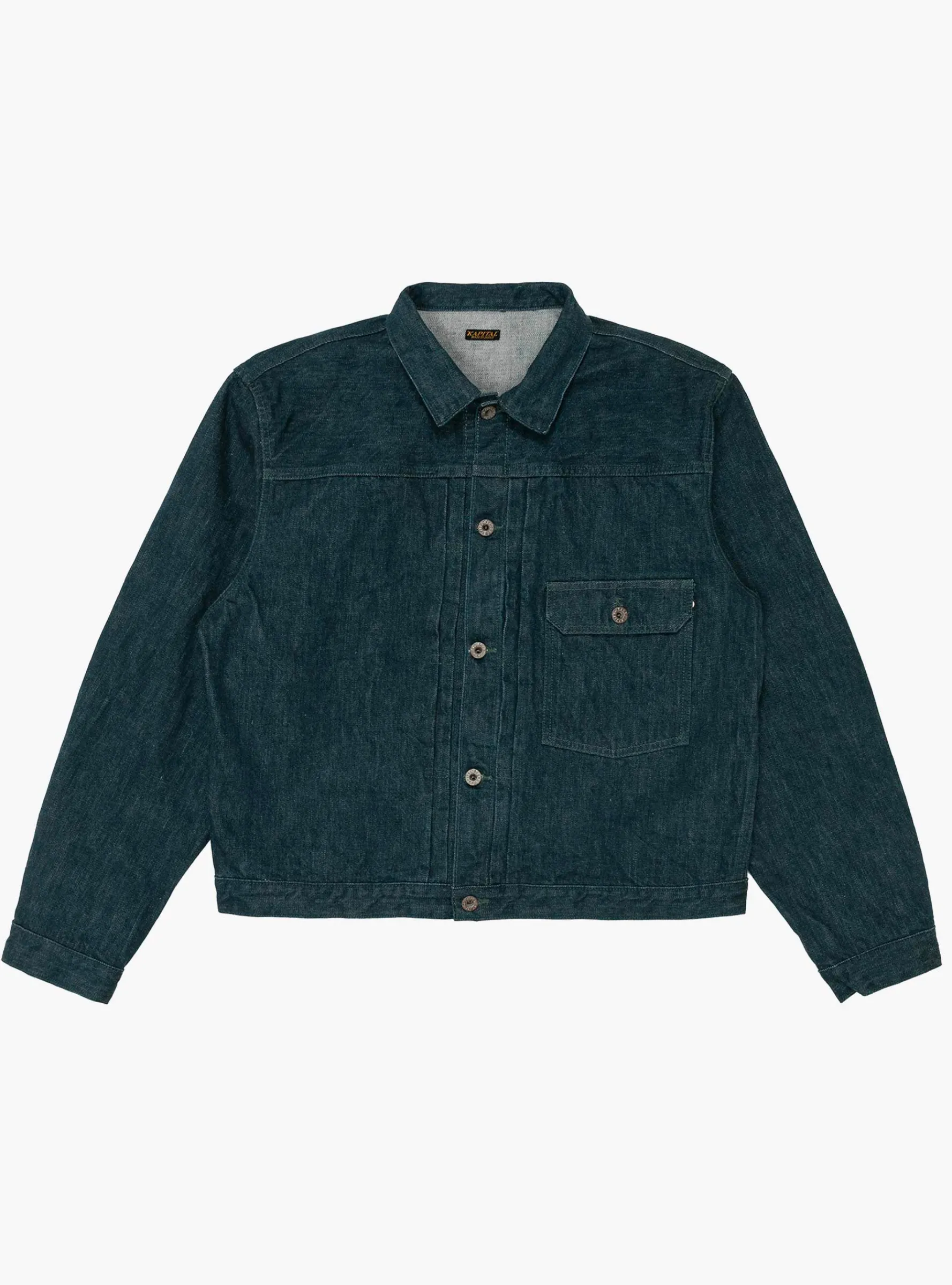 No. 4 Plant Dyed Denim 1st Jacket Green<Kapital Sale