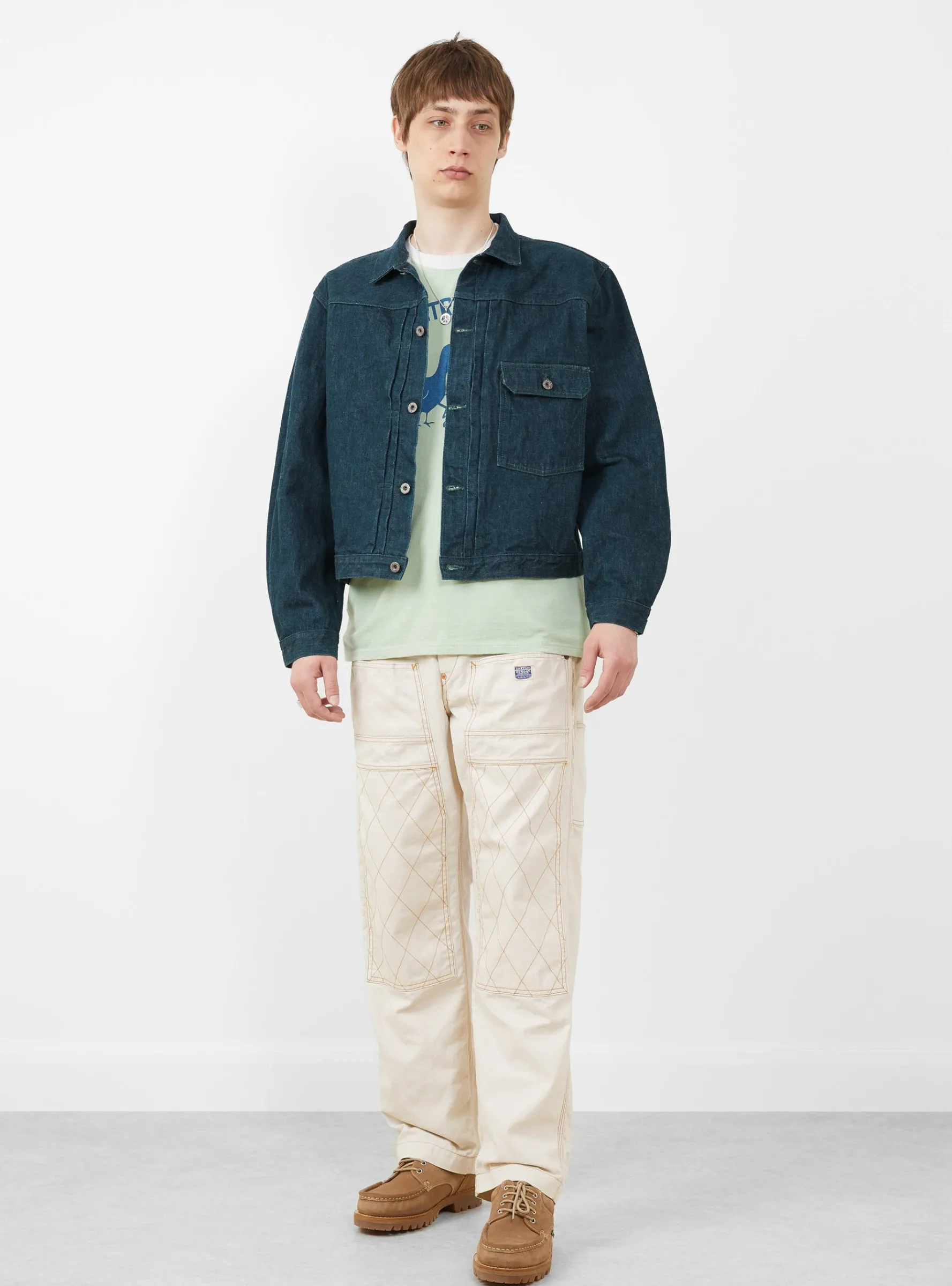 No. 4 Plant Dyed Denim 1st Jacket Green<Kapital Sale