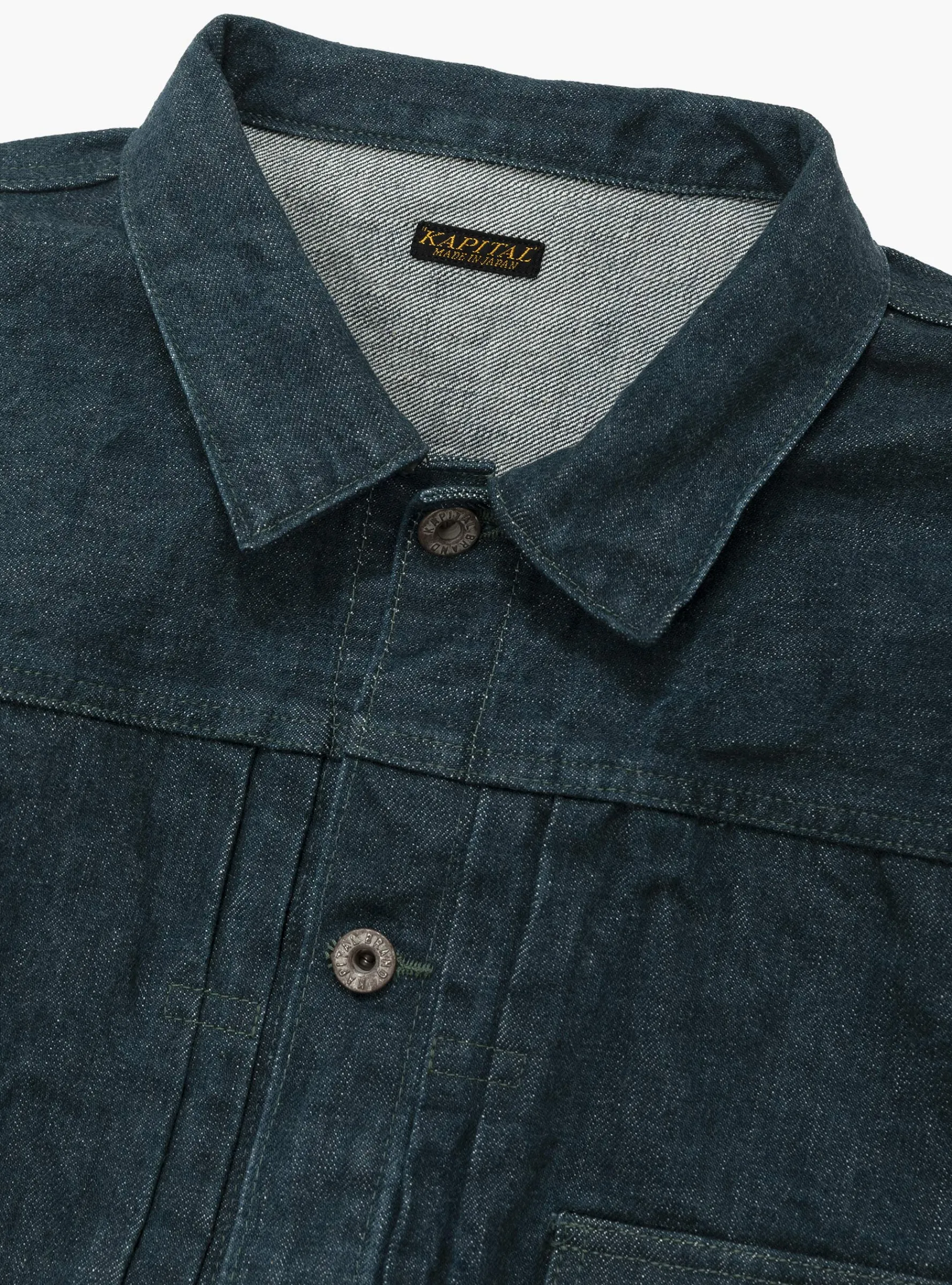 No. 4 Plant Dyed Denim 1st Jacket Green<Kapital Sale
