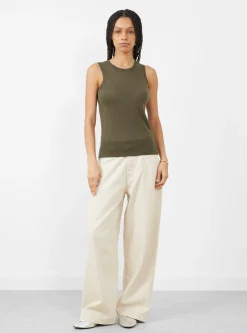 N°412 Wiever Knit Vest Army<Extreme Cashmere Hot