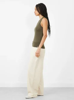 N°412 Wiever Knit Vest Army<Extreme Cashmere Hot