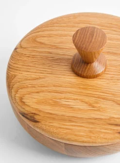 Oak L Bowl Container - Triangle Knob<Small Goods Design Sale