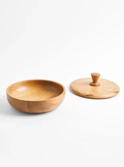 Oak L Bowl Container - Triangle Knob<Small Goods Design Sale
