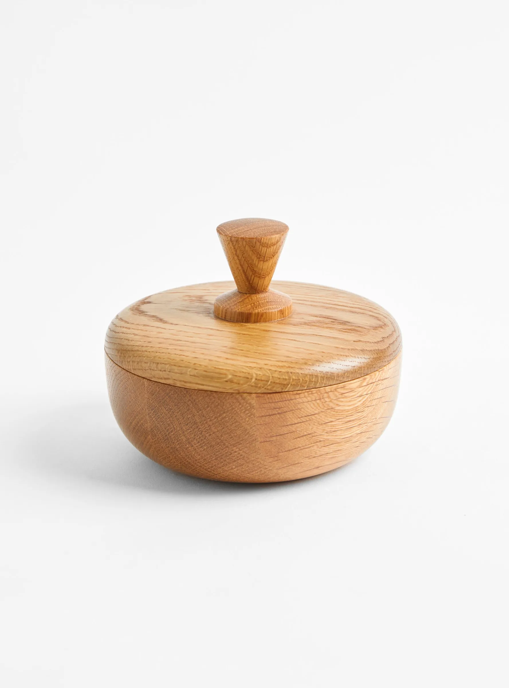 Oak S Bowl Container - Triangle Knob<Small Goods Design Outlet