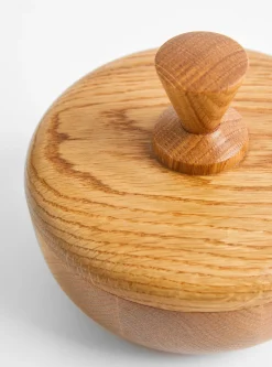 Oak S Bowl Container - Triangle Knob<Small Goods Design Outlet