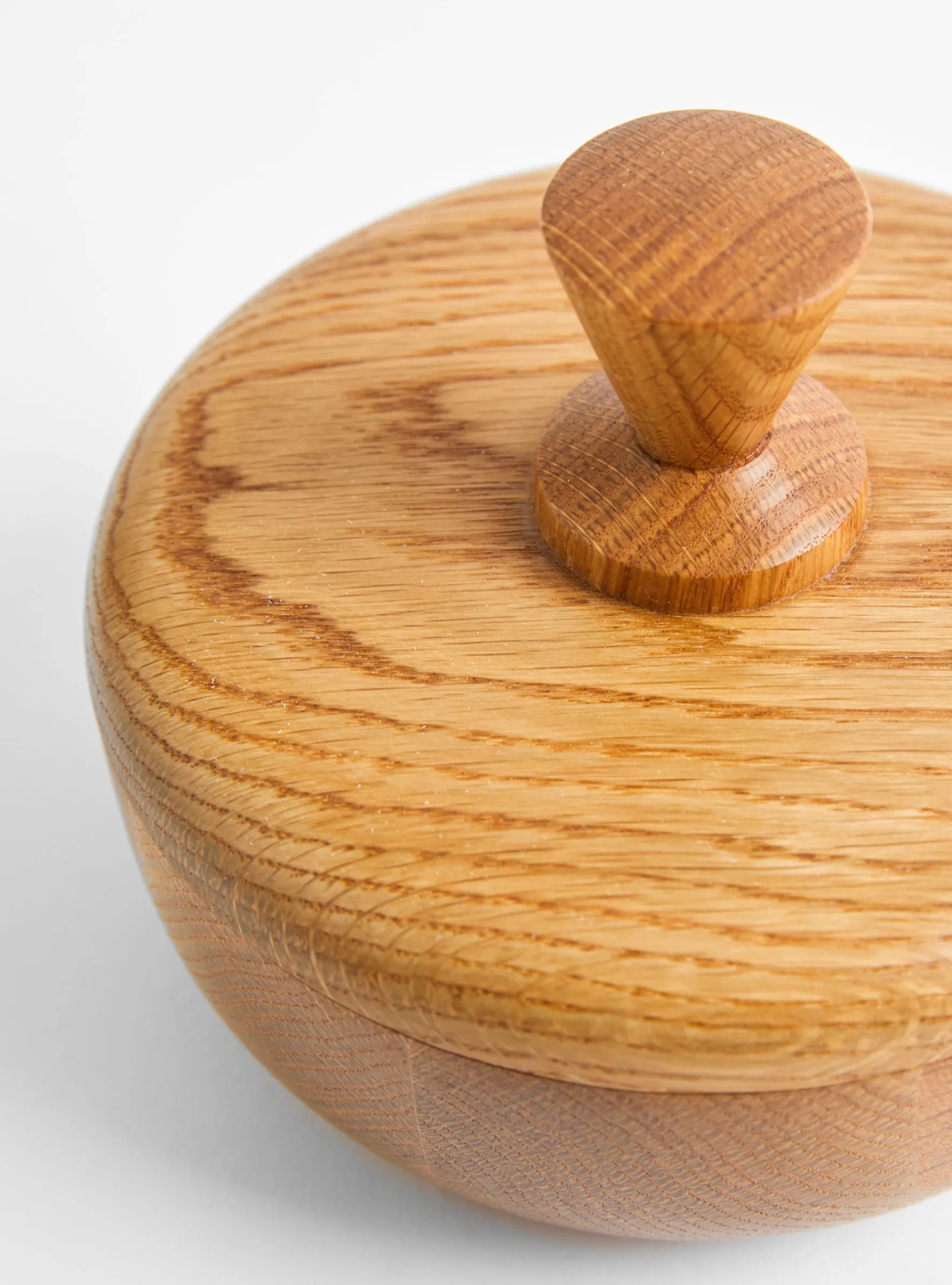 Oak S Bowl Container - Triangle Knob<Small Goods Design Outlet