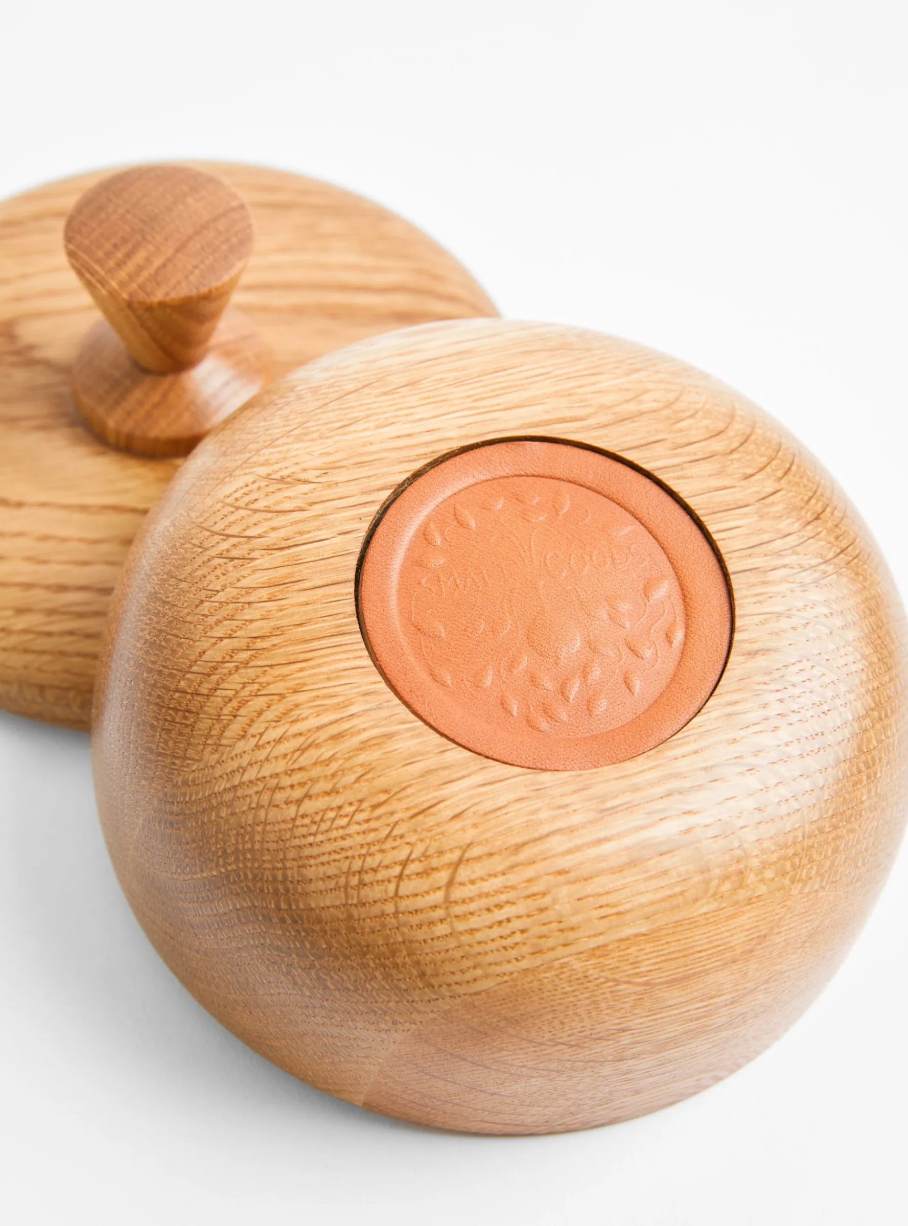 Oak S Bowl Container - Triangle Knob<Small Goods Design Outlet