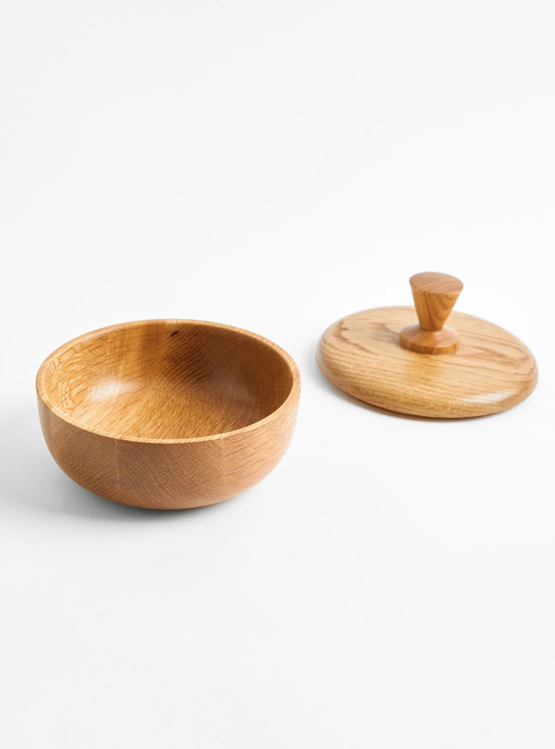 Oak S Bowl Container - Triangle Knob<Small Goods Design Outlet