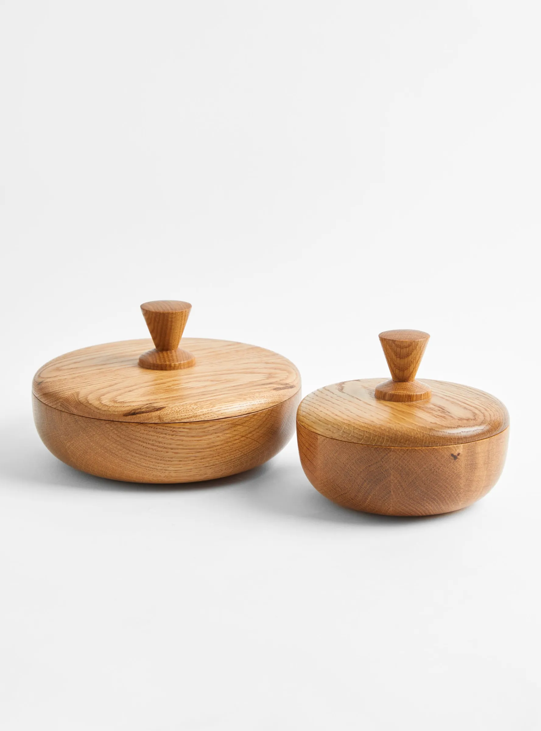 Oak S Bowl Container - Triangle Knob<Small Goods Design Outlet