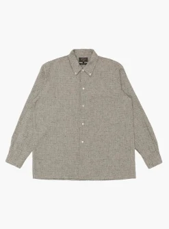 Open B.D. Nep Check Cotton Linen Shirt Beige<Beams Plus Best