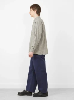 Open B.D. Nep Check Cotton Linen Shirt Beige<Beams Plus Best