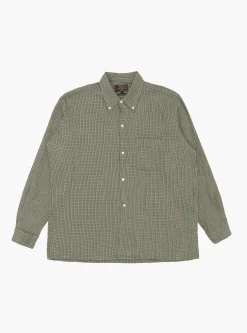 Open B.D. Plaid Shirt Olive<Beams Plus New