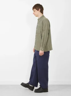 Open B.D. Plaid Shirt Olive<Beams Plus New