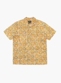 Open Collar Block Print Shirt Sun Flower<Beams Plus Clearance