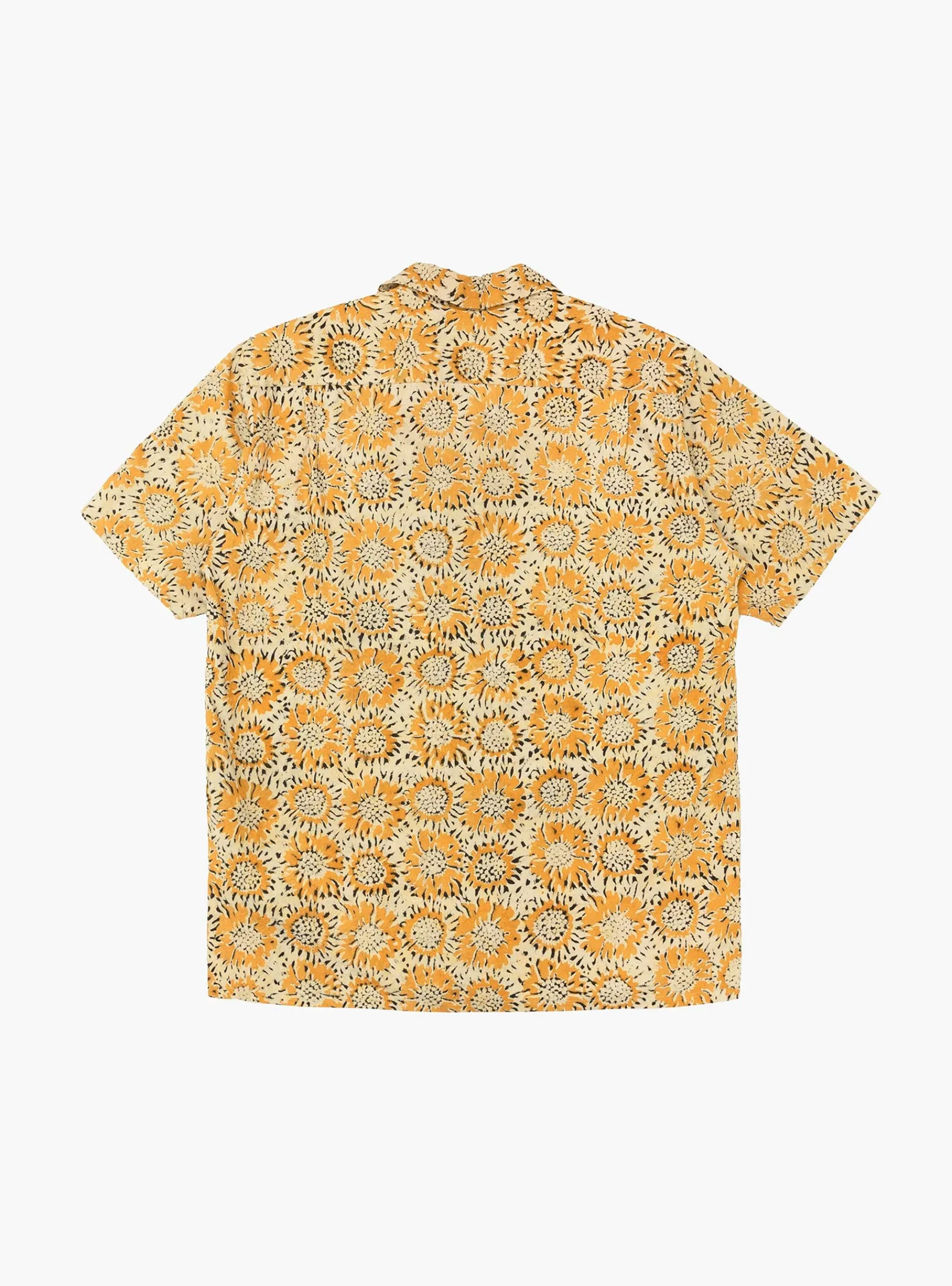 Open Collar Block Print Shirt Sun Flower<Beams Plus Clearance