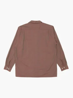 Open Collar Shirt Slab Chambray Red<Beams Plus Fashion