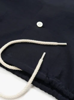 Open Collar S/S Shirt Navy<nanamica Clearance