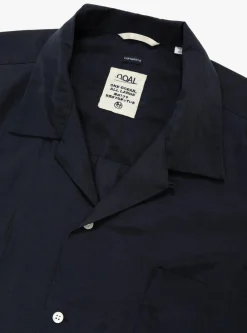 Open Collar S/S Shirt Navy<nanamica Clearance