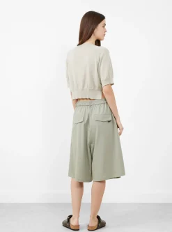 Organic Cotton Cut Out Top Pearl Grey<Cordera Online