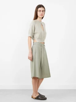 Organic Cotton Cut Out Top Pearl Grey<Cordera Online