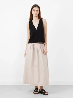 Organic Cotton Pointelle Waistcoat Black<Cordera Fashion