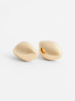 Organic Shape Earrings Gold Plated<Helena Rohner Hot