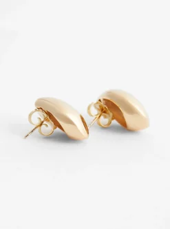 Organic Shape Earrings Gold Plated<Helena Rohner Hot