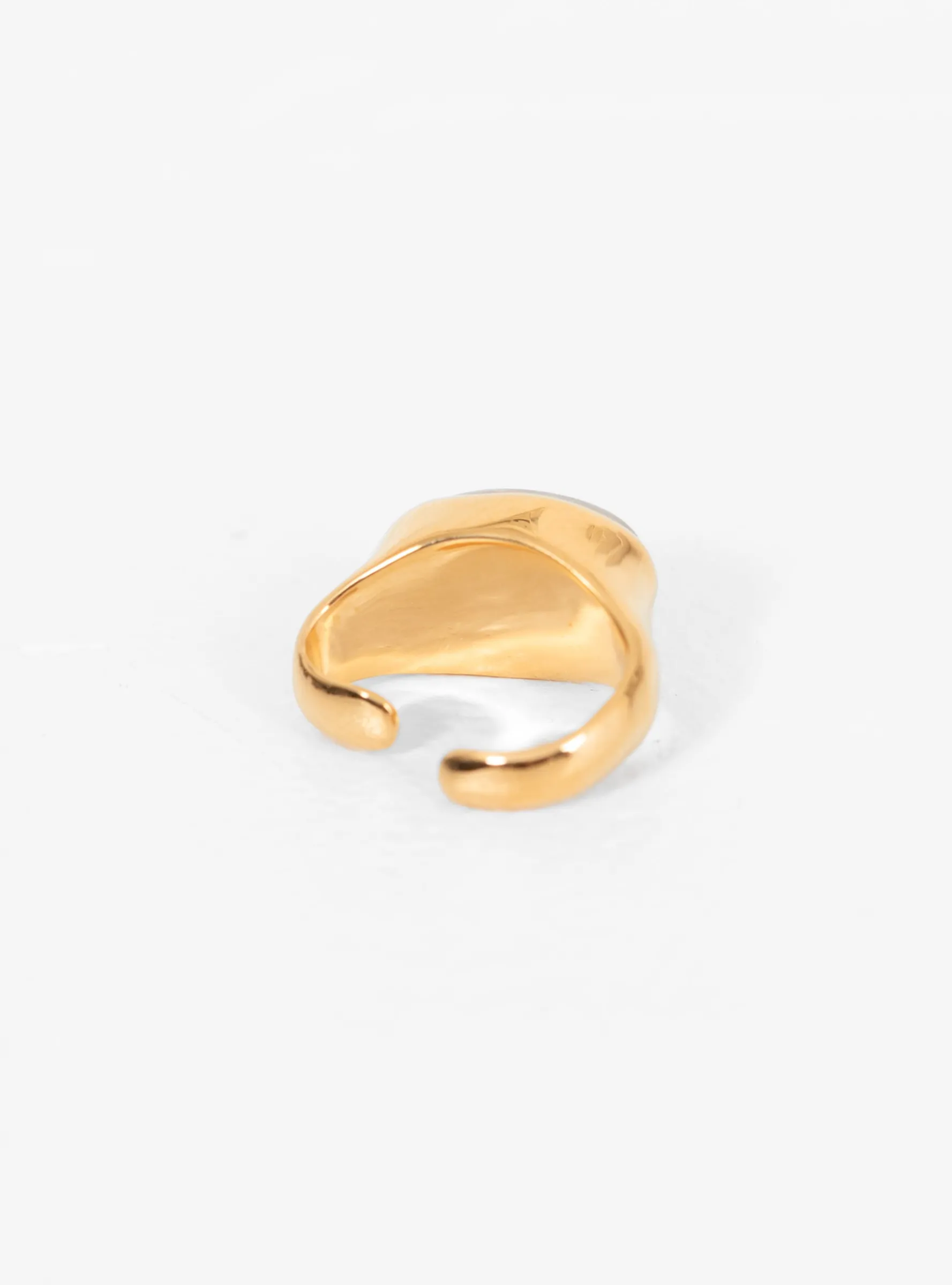 Oval Sculpture Gold-Plated Ear Cuff Snow<CLED Fashion