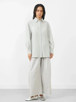 Oversized Shirt Stripe<AMOMENTO Clearance
