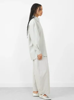Oversized Shirt Stripe<AMOMENTO Clearance