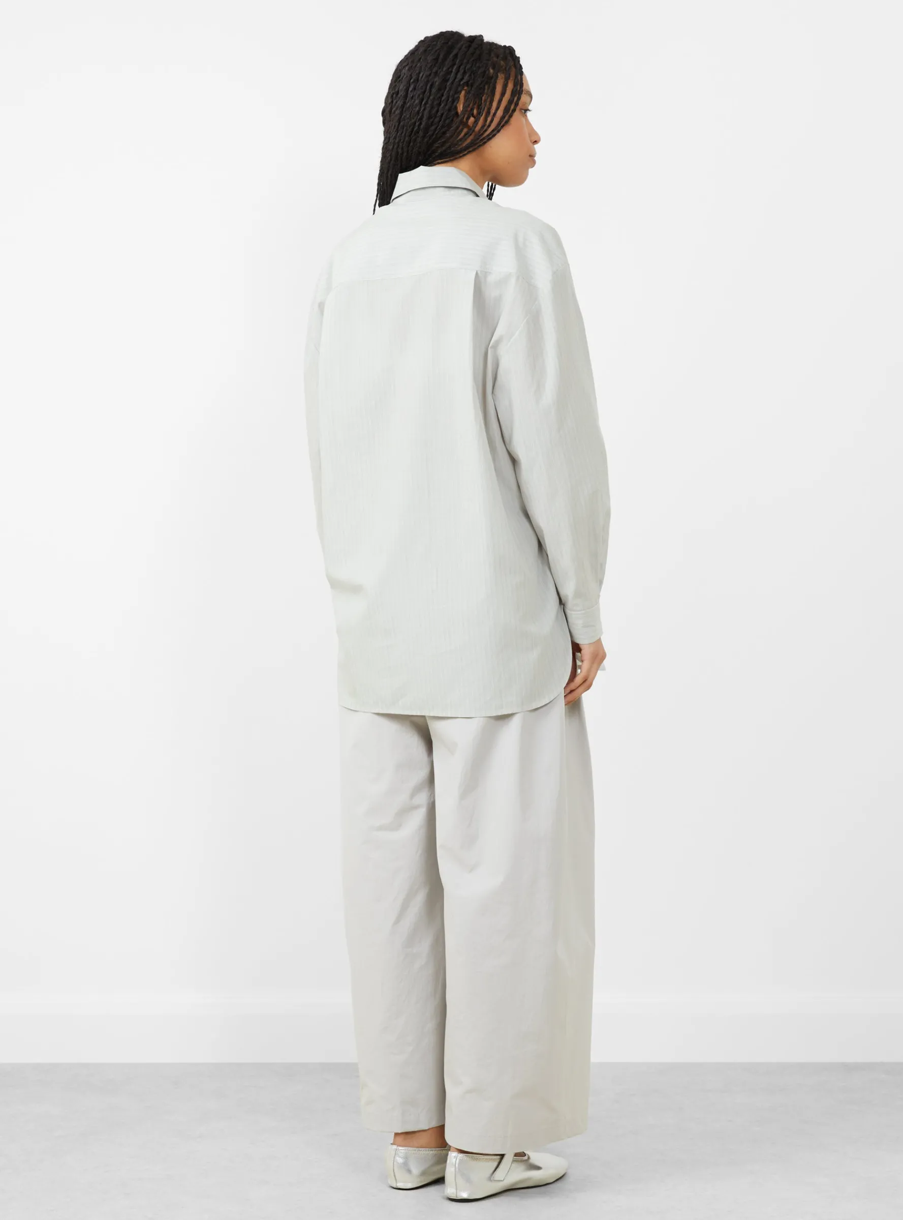 Oversized Shirt Stripe<AMOMENTO Clearance