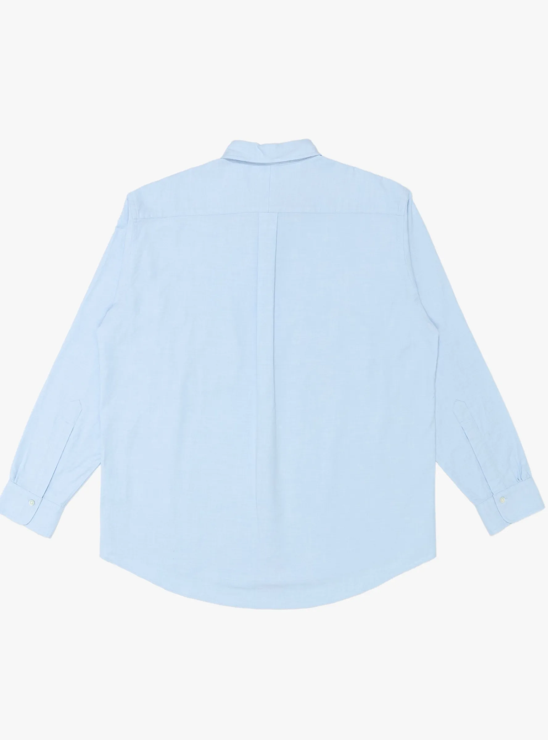 Oxford Farah Pocket L/S Shirt Blue<Farah Japan Sale