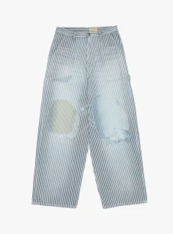10oz Hickoree Stripe Painter Port Baggy Pants<Kapital Hot