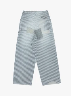 10oz Hickoree Stripe Painter Port Baggy Pants<Kapital Hot