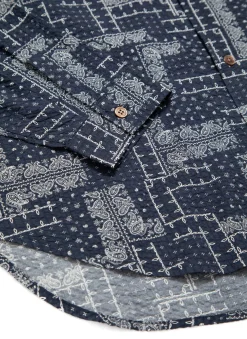 Paisley Easy Shirt Navy<Garbstore Discount
