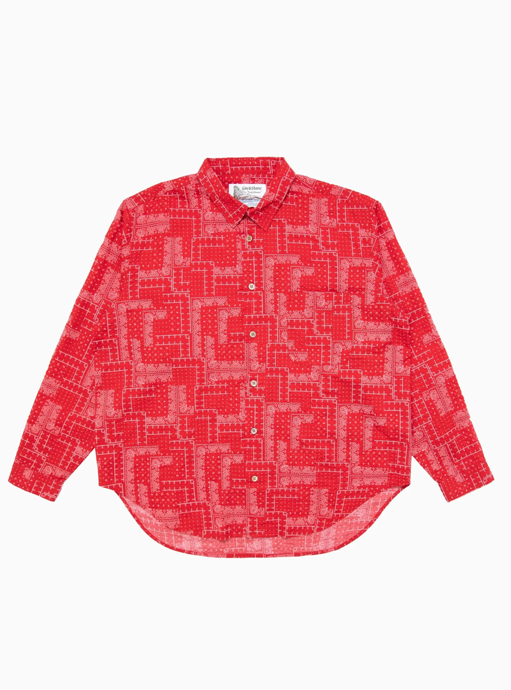 Paisley Easy Shirt Red<Garbstore Fashion