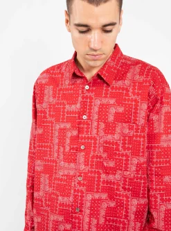 Paisley Easy Shirt Red<Garbstore Fashion