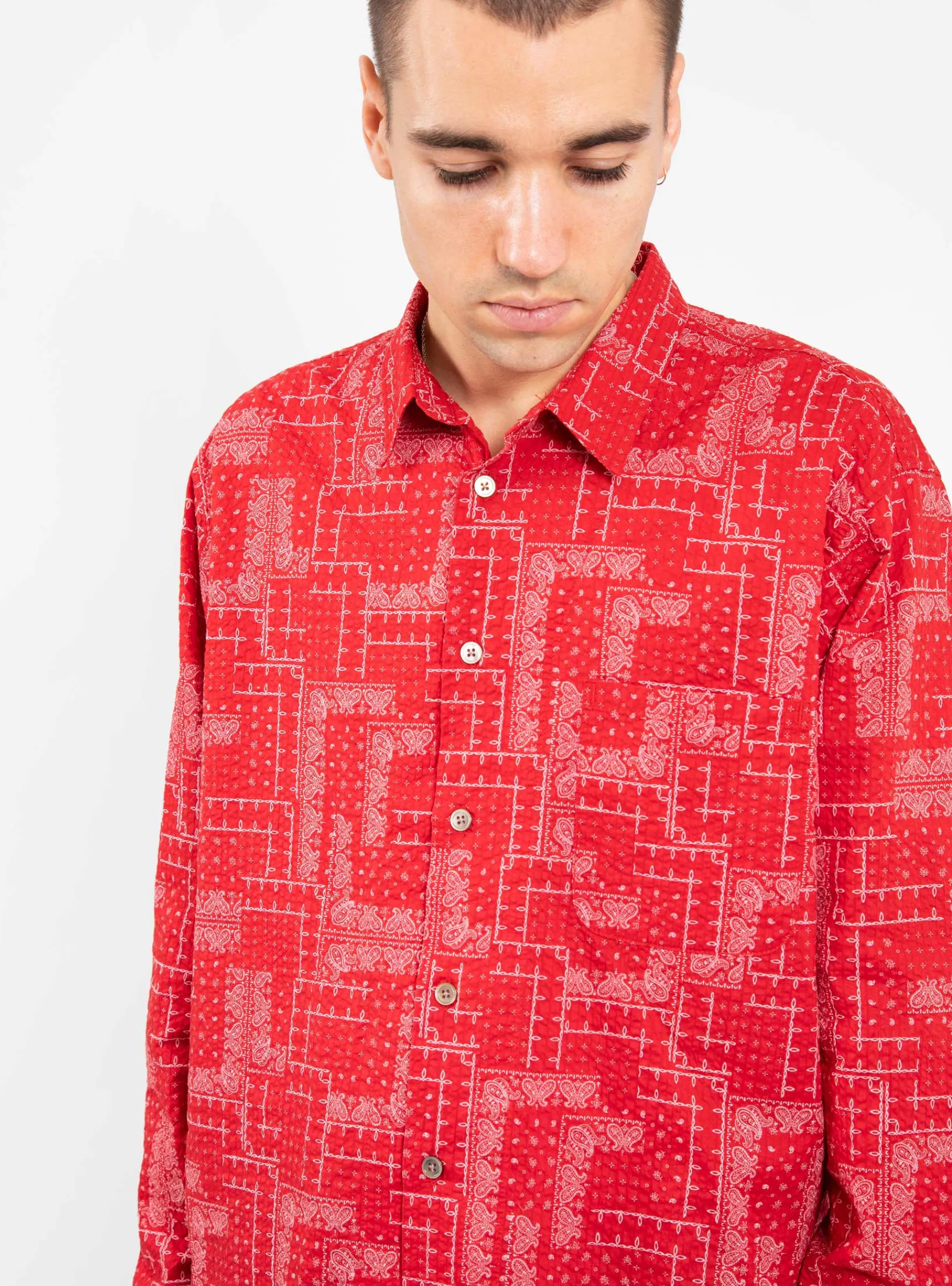 Paisley Easy Shirt Red<Garbstore Fashion