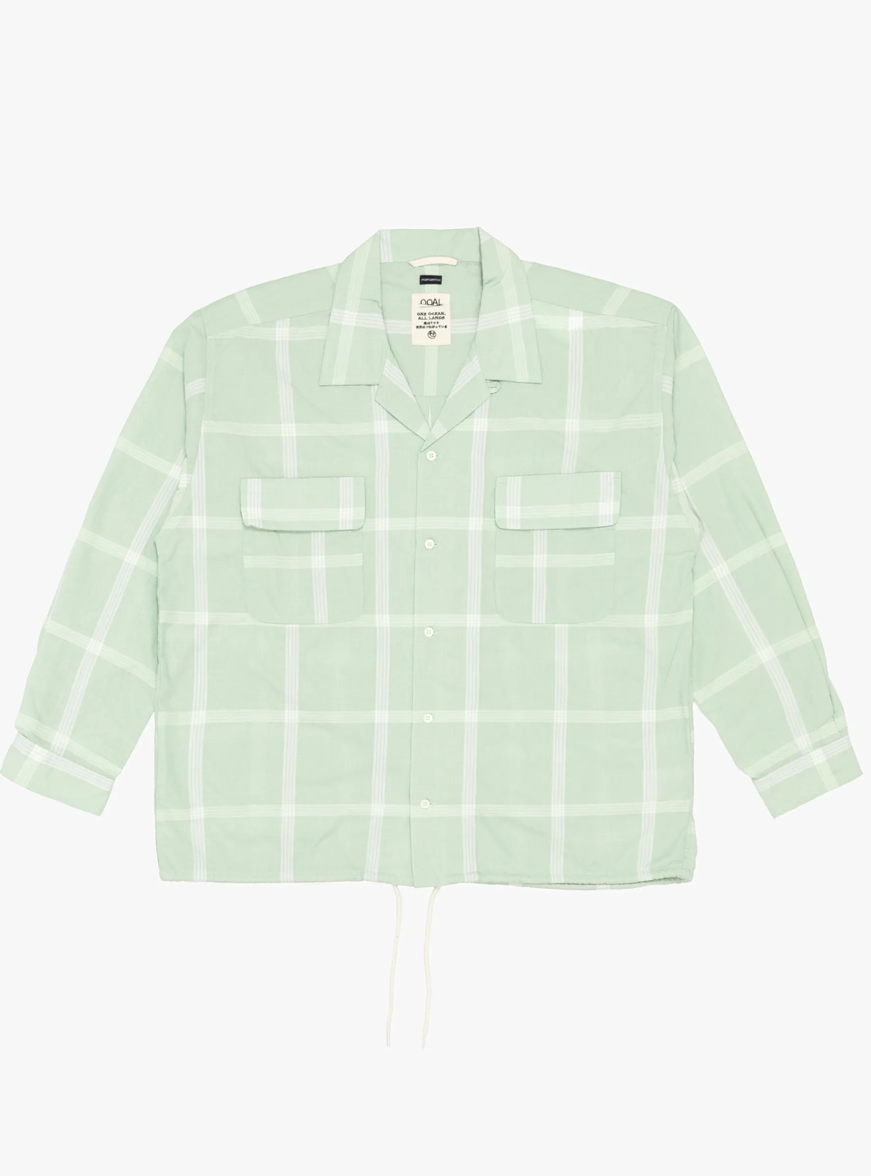PALAKA Check Shirt Coral Green<nanamica Outlet