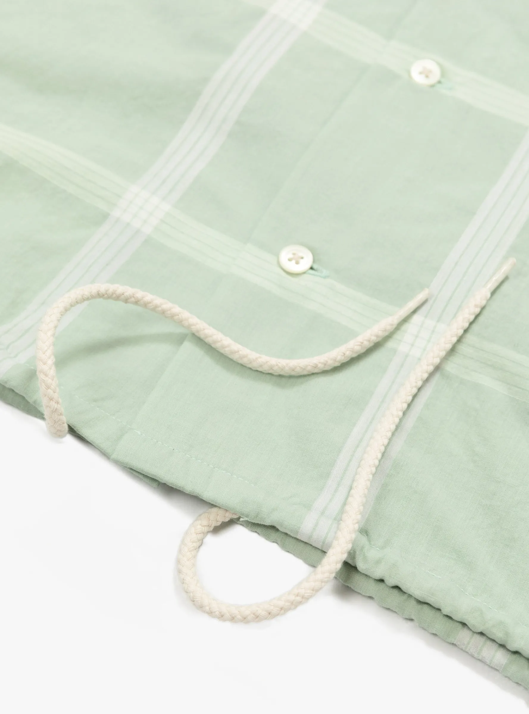 PALAKA Check Shirt Coral Green<nanamica Outlet
