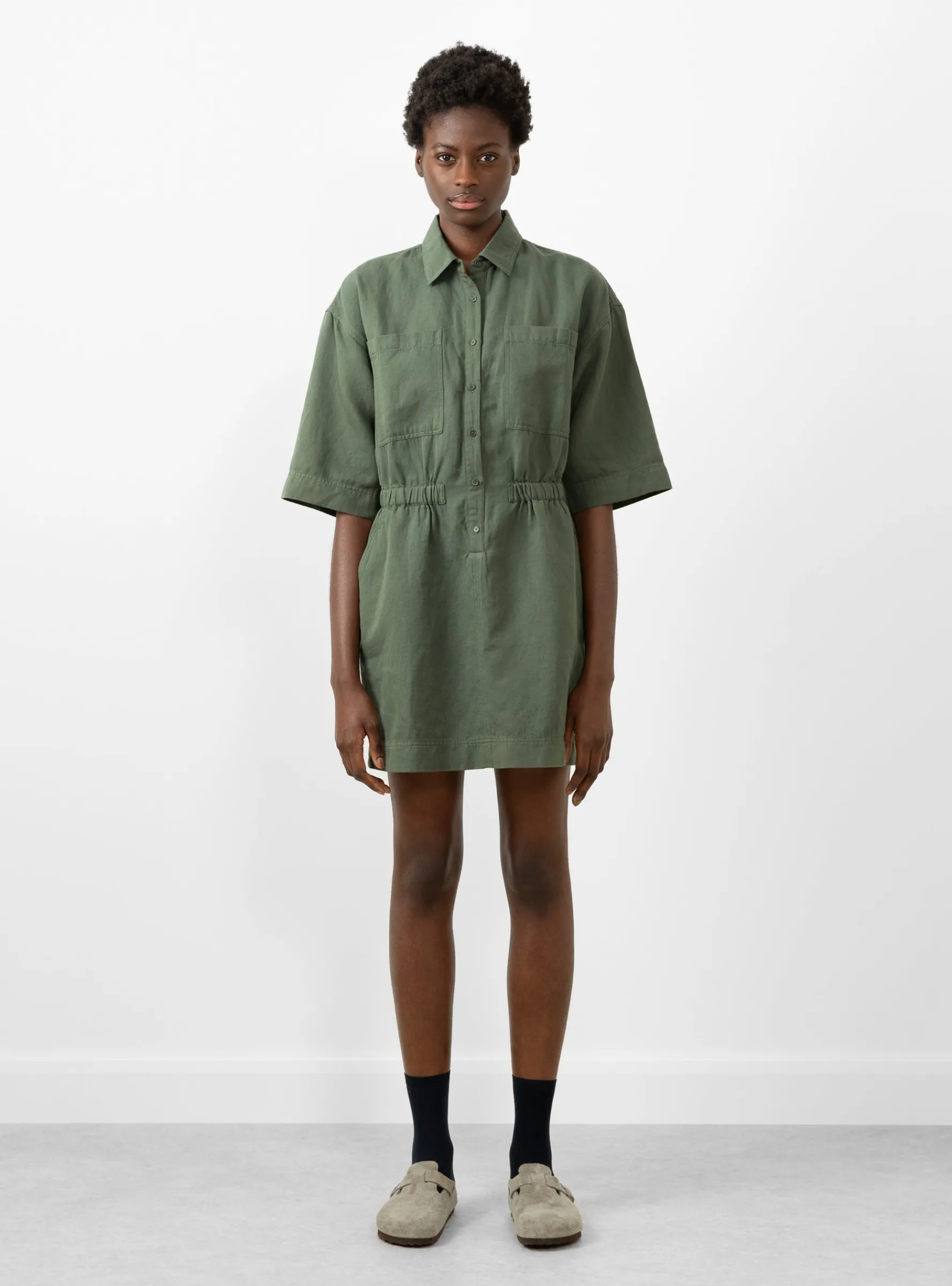 Palmera Mini Dress Thyme<Apiece Apart Sale