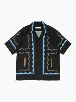 Panel Print Shirt Black<TOGA VIRILIS Sale
