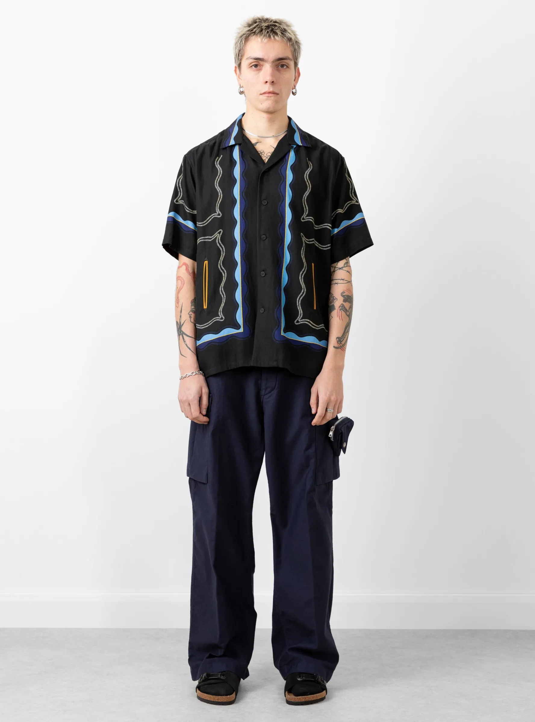 Panel Print Shirt Black<TOGA VIRILIS Sale