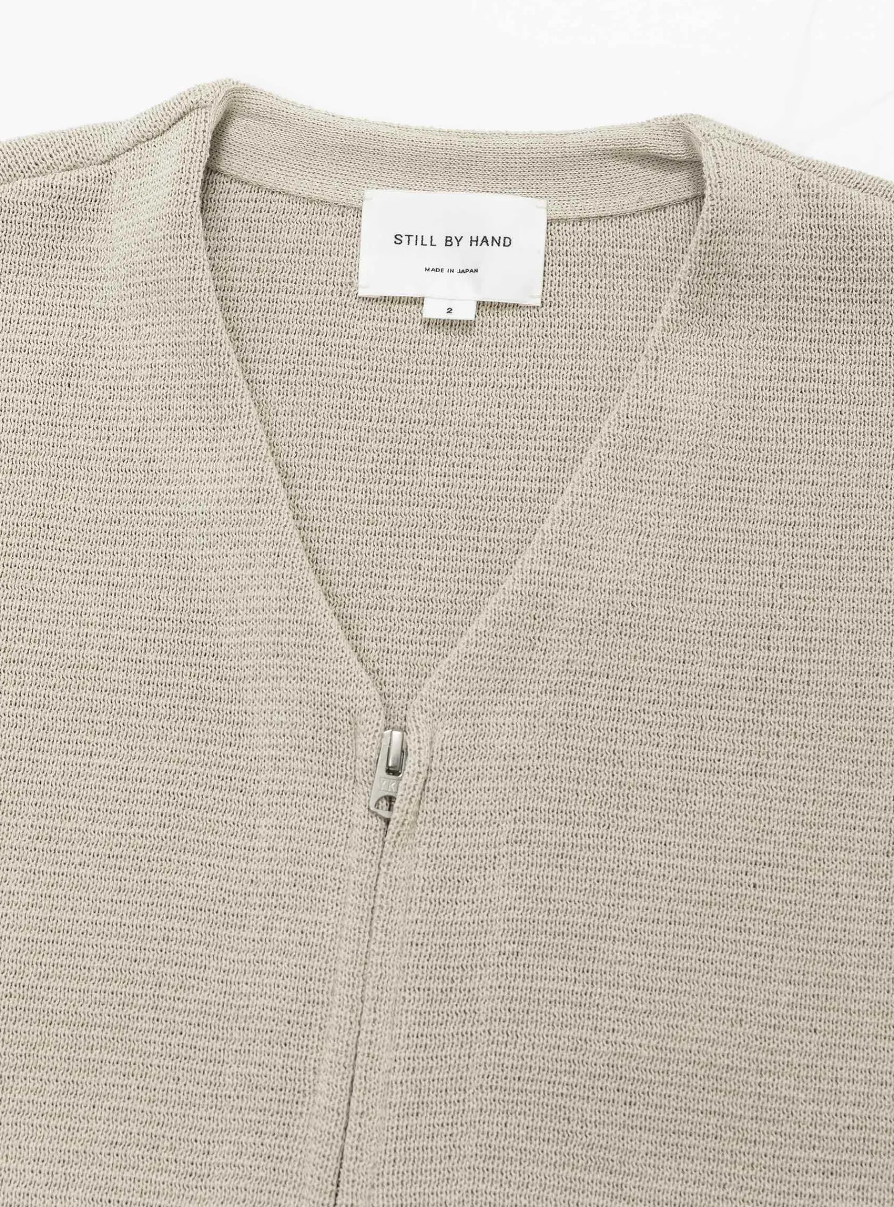 Paper Mixed Zip Up Cardigan Oatmeal<Still By Hand Clearance